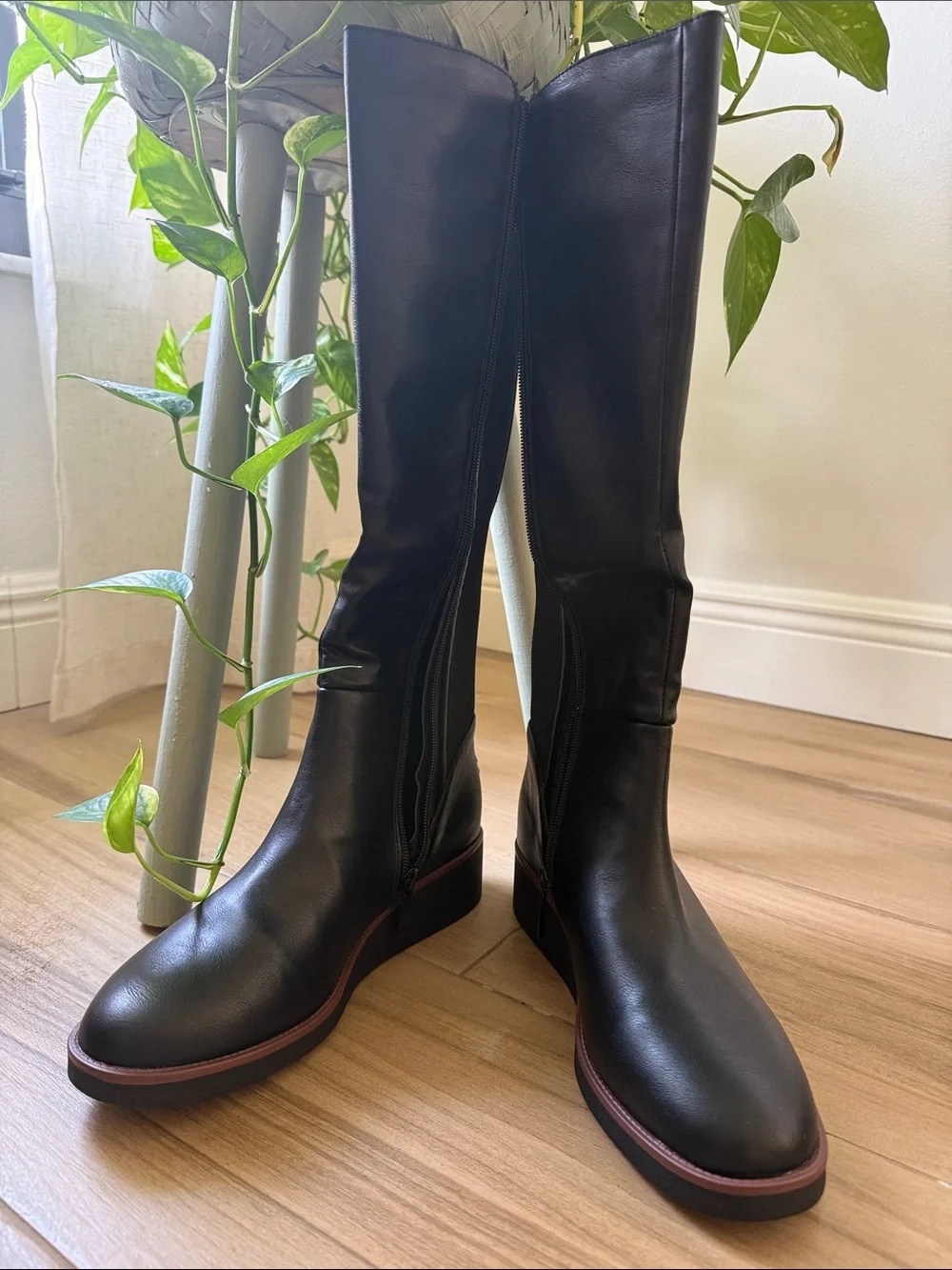 Style & Co. Black Over-the-Knee Wedge Boots